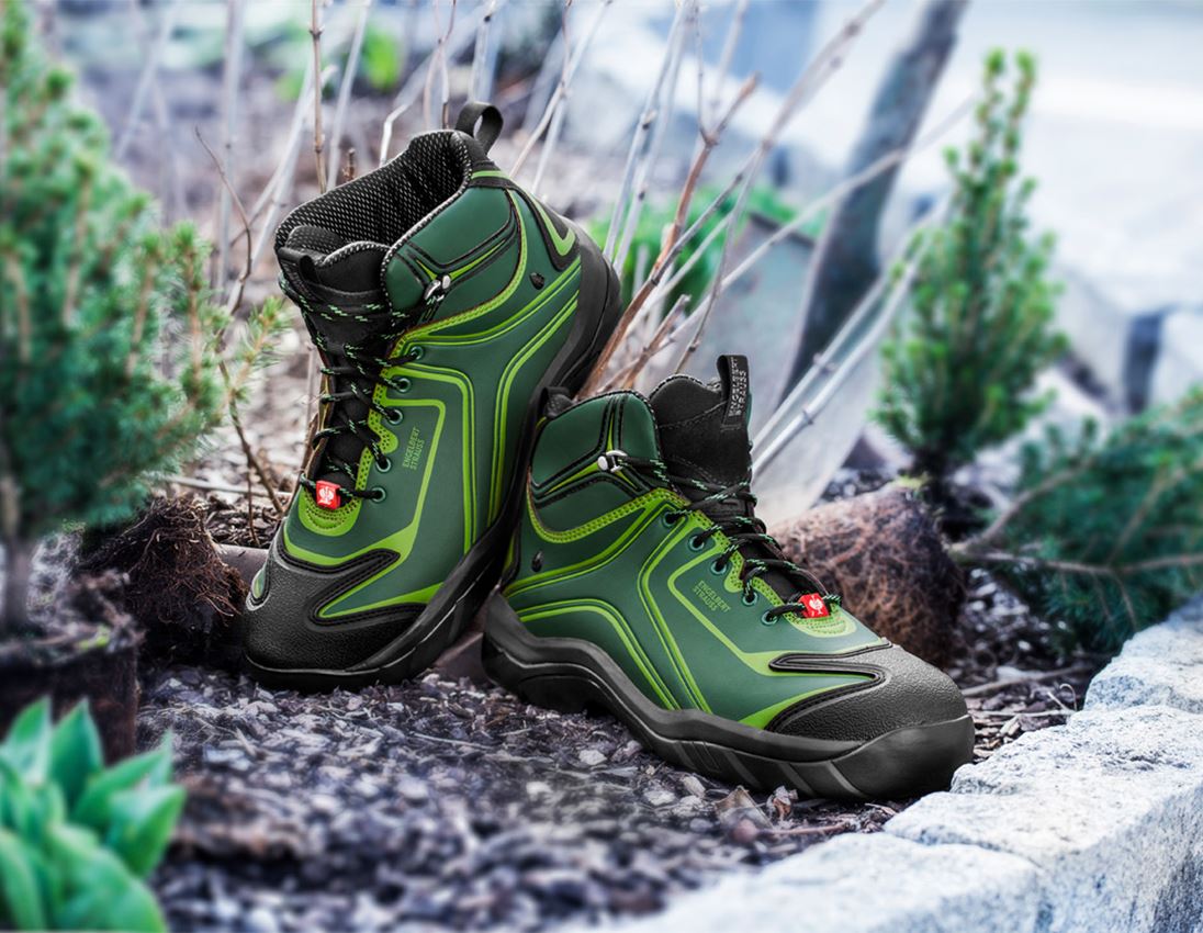 S3: e.s. S3 bezpečnostná obuv Kajam + zelená/morská zelená