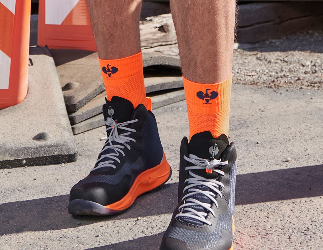 Ponožky | Pančuchy: e.s. Univerzálne ponožky Function light/high + výstražná oranžová/tmavomodrá