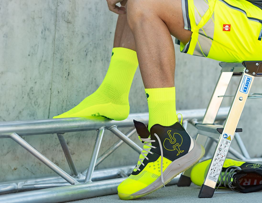 Ponožky | Pančuchy: e.s. Univerzálne ponožky Function light/high + výstražná žltá/antracitová 3