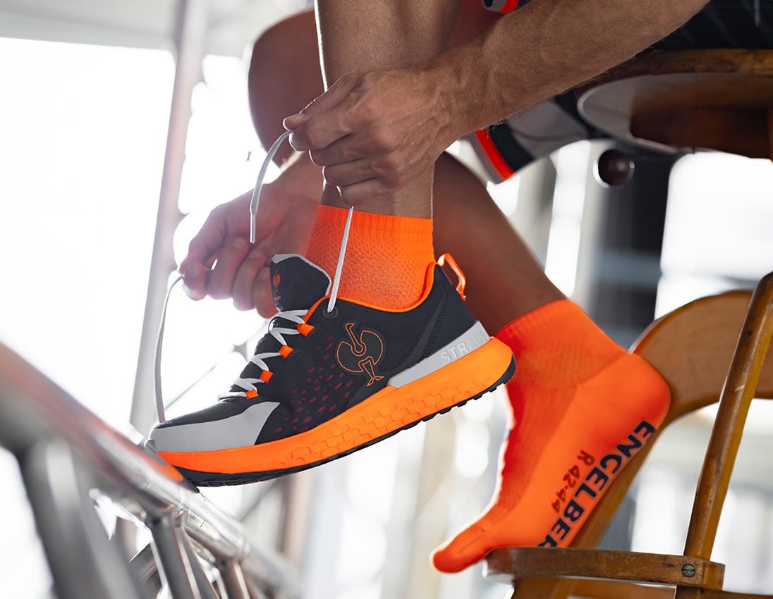 Ponožky | Pančuchy: e.s. Univerzálne ponožky Function light/low + výstražná oranžová/tmavomodrá