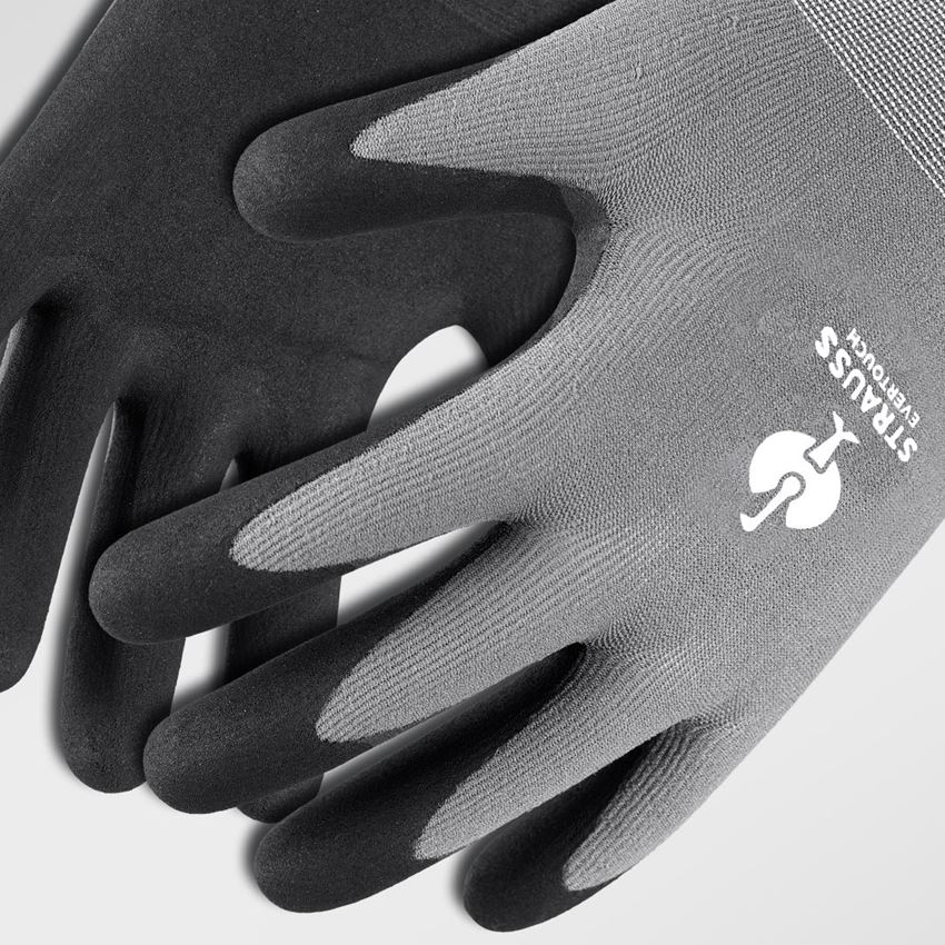 S povrchovou úpravou: Nitrilové rukavice e.s. evertouch micro + čierna/sivá 2