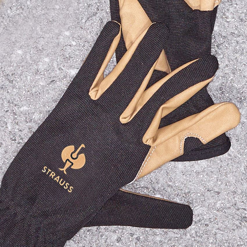 Hybridné: Montážne rukavice Intense light + čierna/hnedá 2