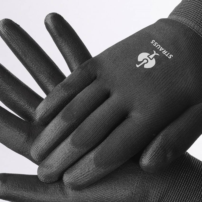 S povrchovou úpravou: PU mikro rukavice + čierna 2