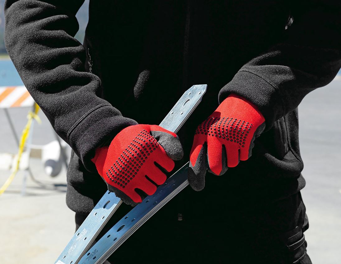 S povrchovou úpravou: Latexové úpletové rukavice Techno Grip