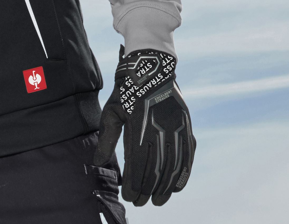 Hybridné: Zimné rukavice pre mechanikov e.s. Mirage Ice + čierna/sivá