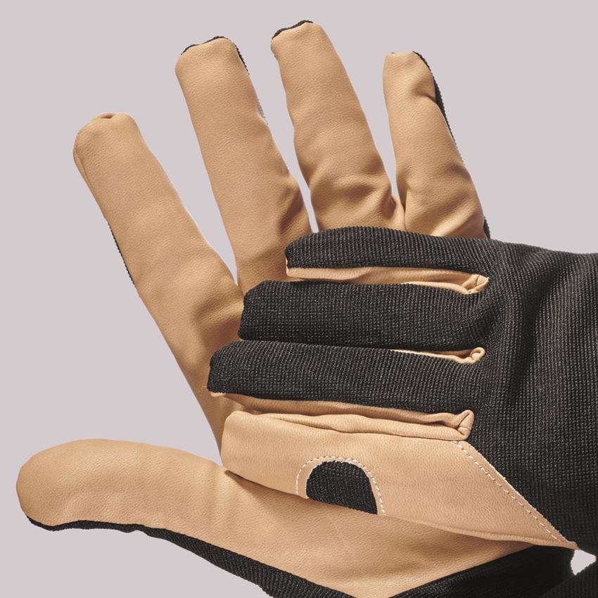 S povrchovou úpravou: Montážne zimné rukavice Intense light + čierna/hnedá 2
