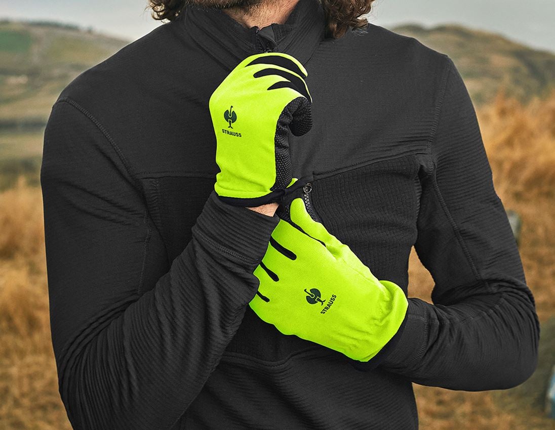 S povrchovou úpravou: Zimné rukavice e.s. Fleece Comfort + výstražná žltá/čierna