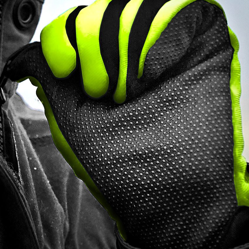 Ochranné pomôcky: 3 za 2 Zimné rukavice e.s. Fleece Comfort + výstražná žltá/čierna 2