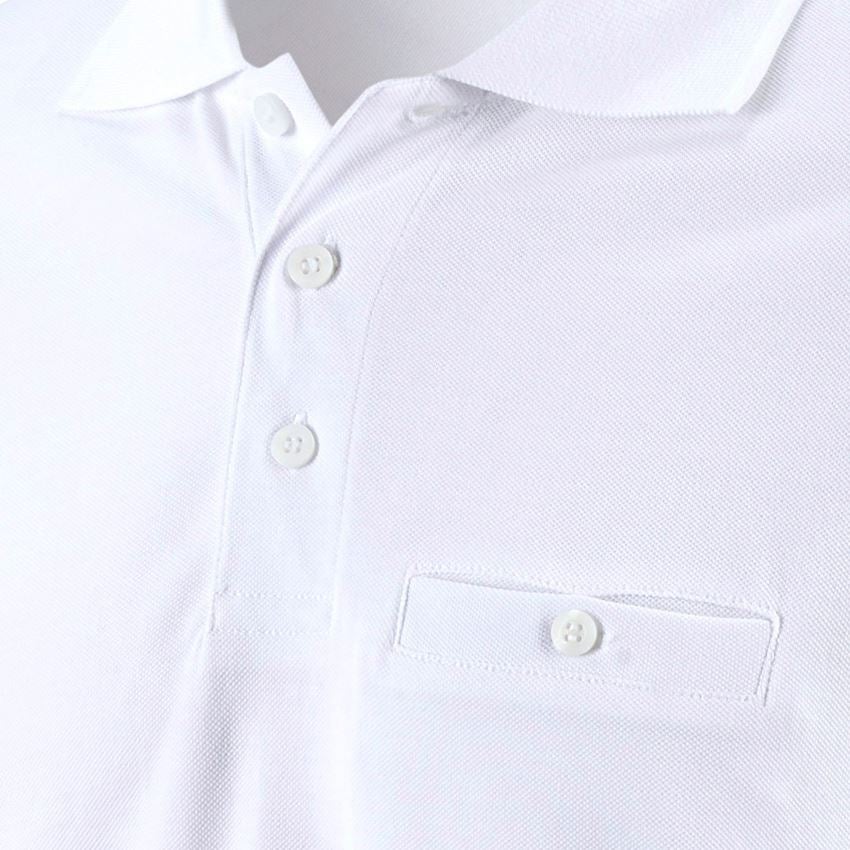 Témy: Polo tričko s dlhým rukávom e.s. cotton pocket + biela 2