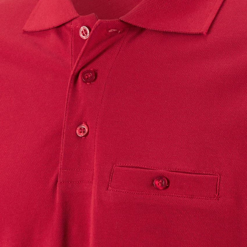 Lesníctvo / Poľnohospodárstvo: Polo tričko s dlhým rukávom e.s. cotton pocket + červená 2