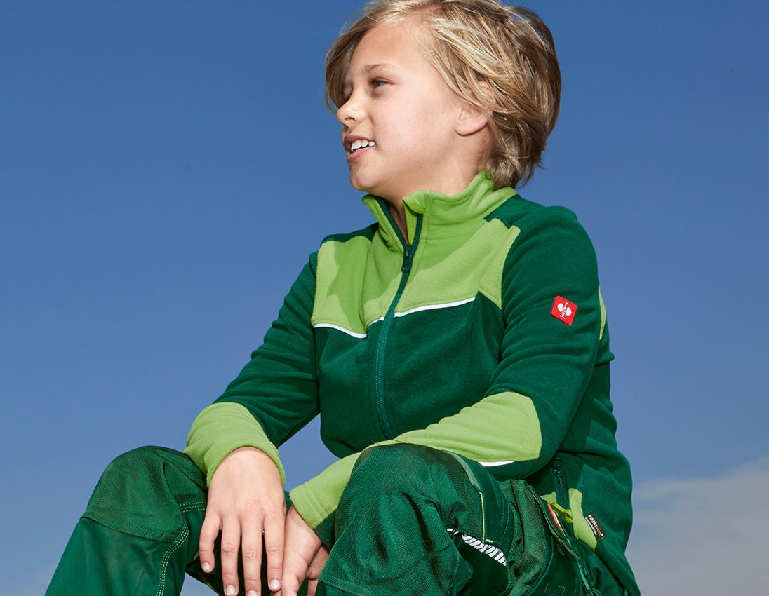 Bundy: Flísová bunda e.s.motion 2020, detská + zelená/morská zelená 1