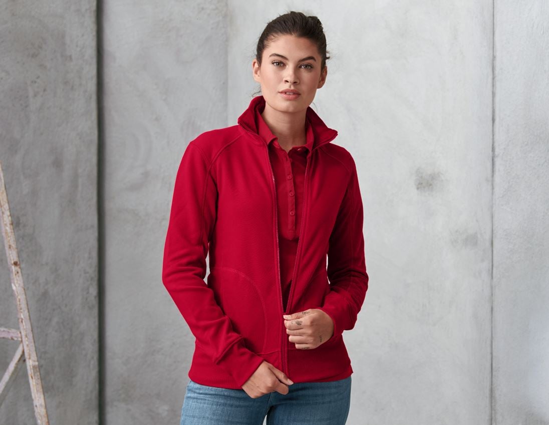 Tričká, pulóvre a košele: Mikina e.s. poly cotton, dámska + ohnivá červená