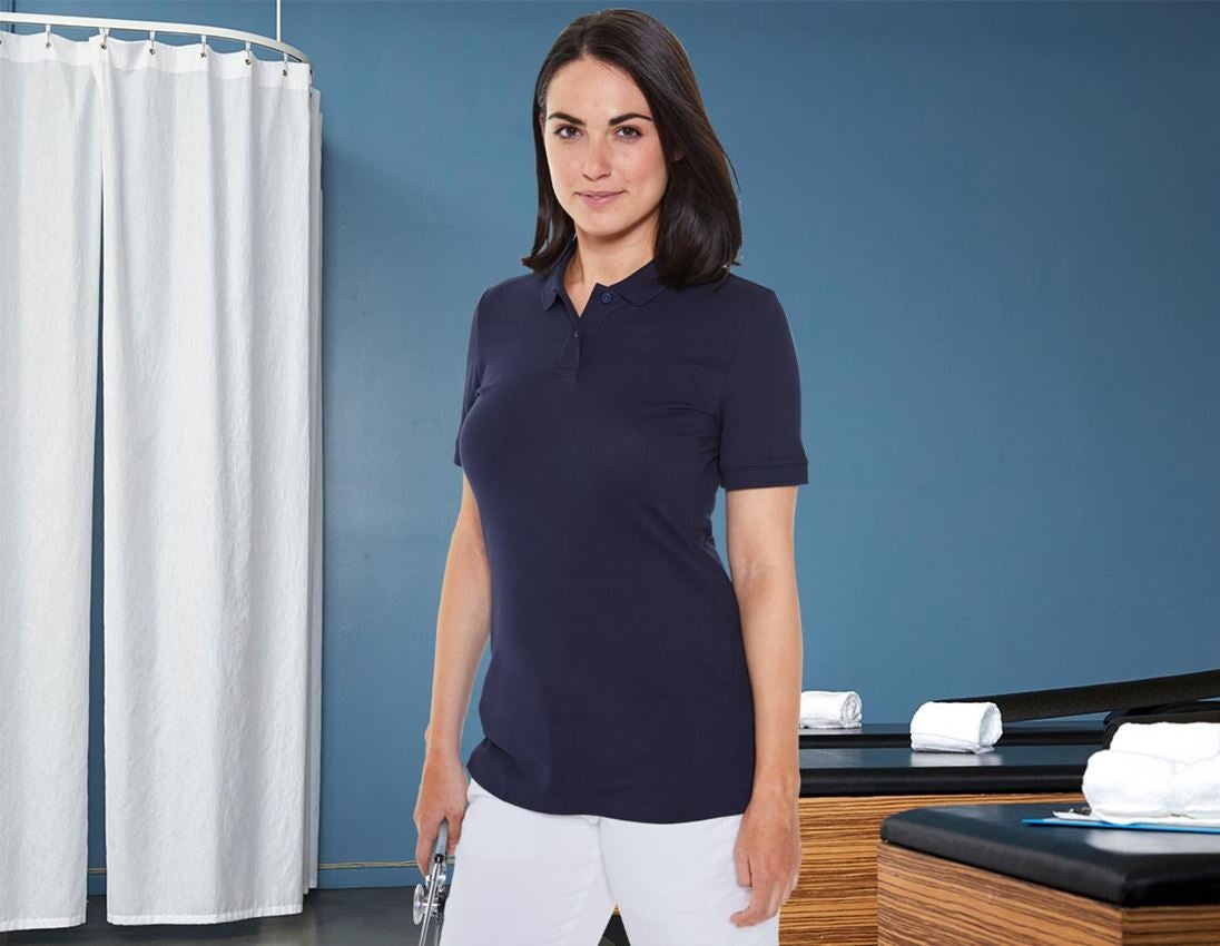 Tričká, pulóvre a košele: Piqué tričko e.s. cotton stretch, dámske + tmavomodrá