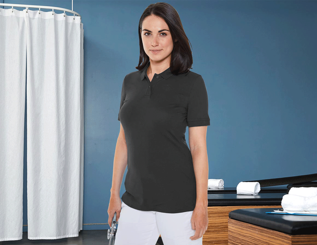 Tričká, pulóvre a košele: Piqué tričko e.s. cotton stretch, dámske + antracitová
