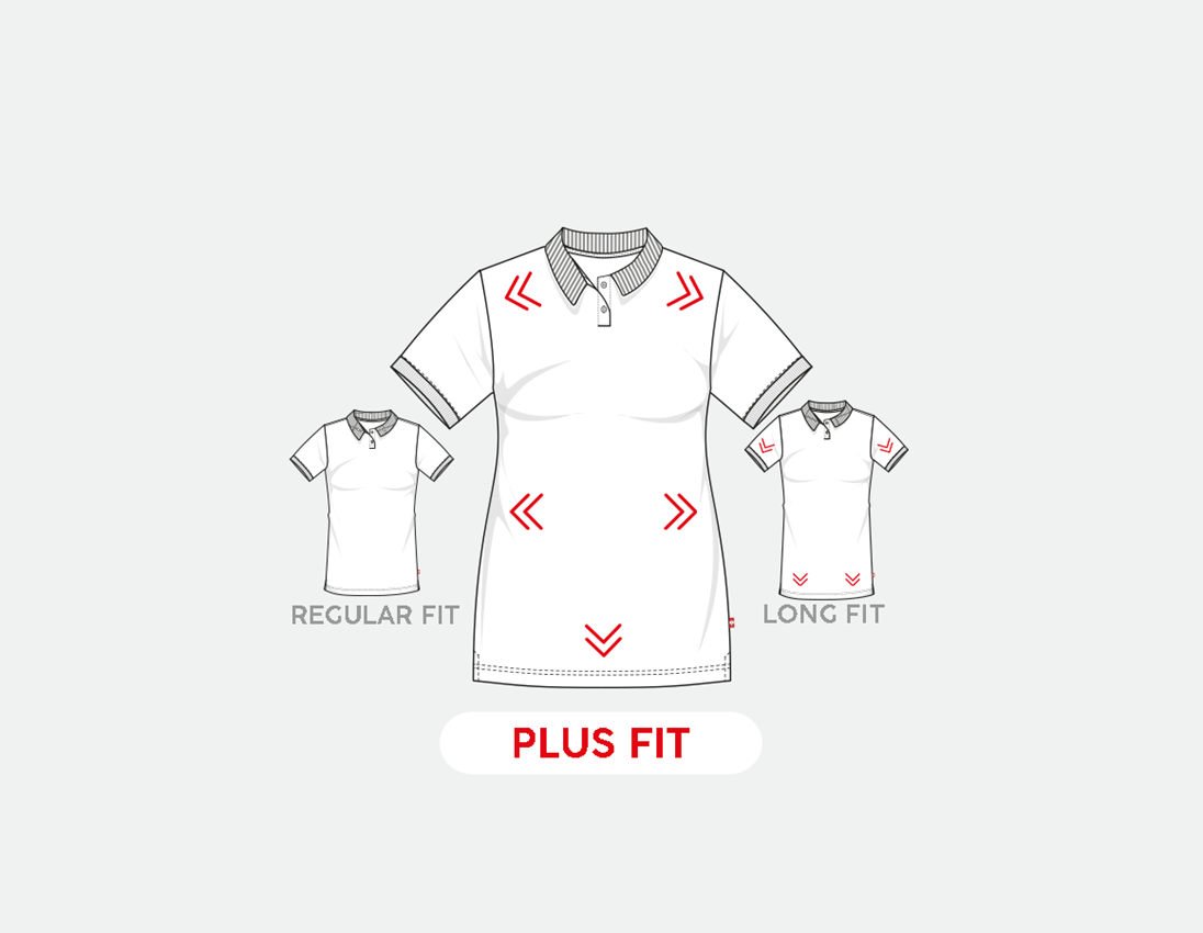 Tričká, pulóvre a košele: Piqué tričko e.s. cotton stretch, dámske, plus fit + biela 1