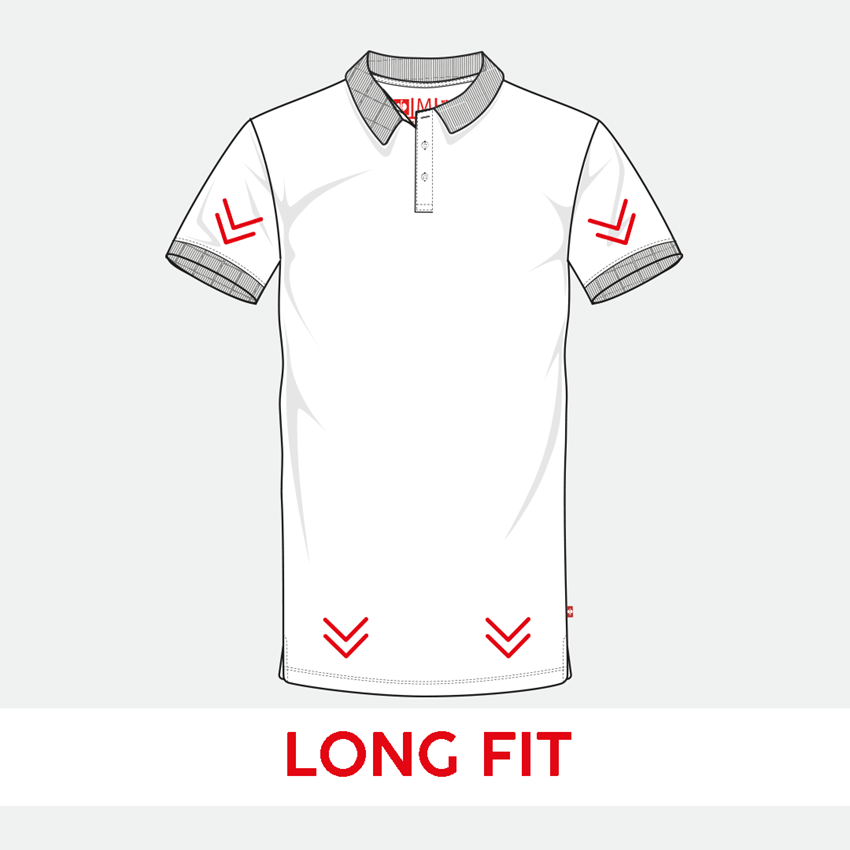 Tričká, pulóvre a košele: Piqué tričko e.s. cotton stretch, long fit + sivá melírovaná 2