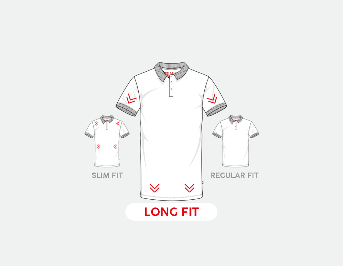 Témy: Piqué tričko e.s. cotton stretch, long fit + sivá melírovaná 1