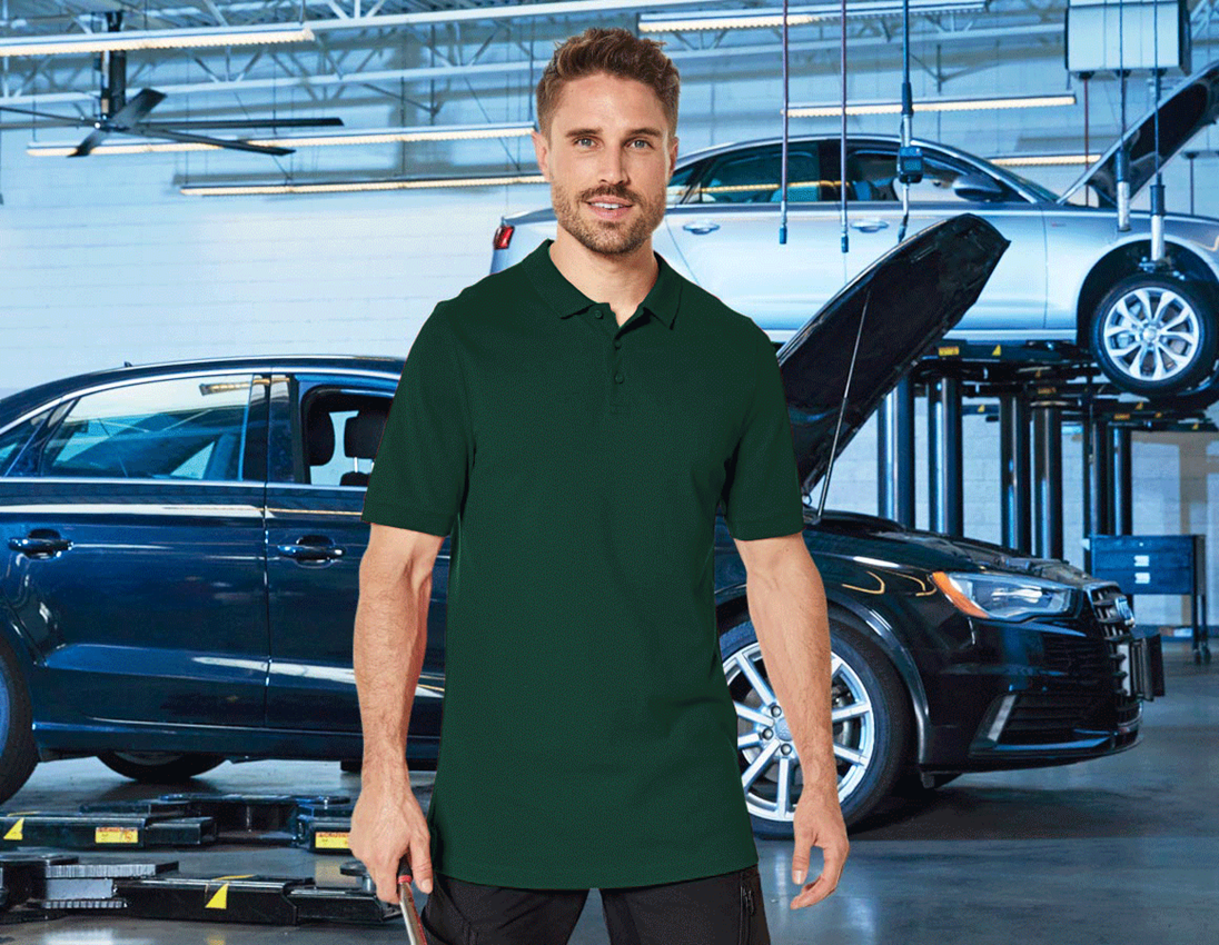 Tričká, pulóvre a košele: Piqué tričko e.s. cotton stretch, long fit + zelená