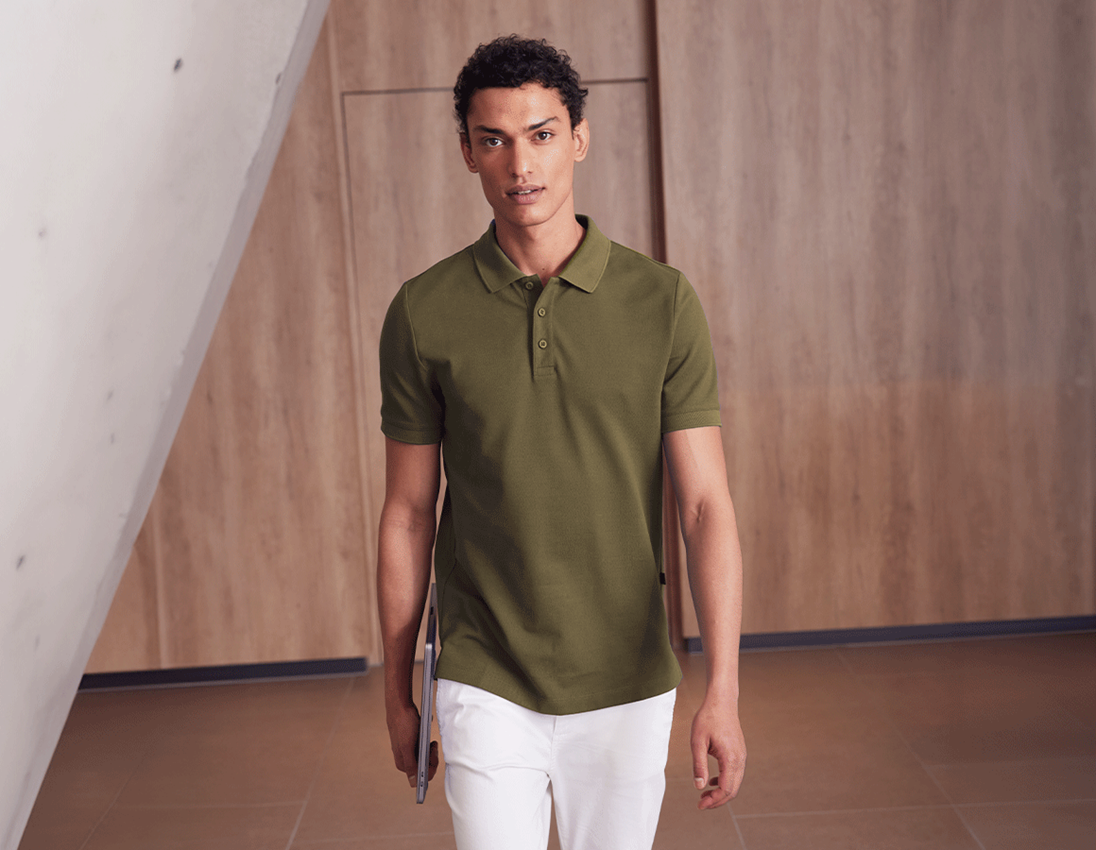 Témy: Piqué tričko e.s. cotton stretch + bahenná zelená