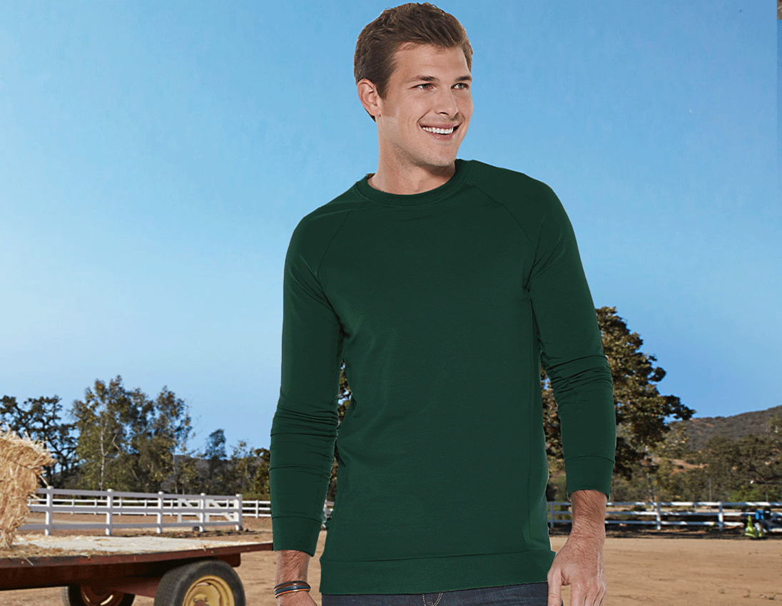 Tričká, pulóvre a košele: Mikina e.s. cotton stretch long fit + zelená