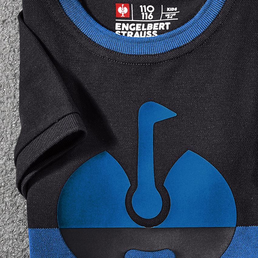 Tričká, pulóvre a košele: Piqué tričko e.s. colourblock, detské + grafitová/enciánová modrá 2