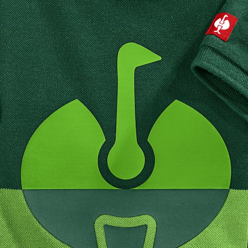 Tričká, pulóvre a košele: Piqué tričko e.s. colourblock, detské + zelená/morská zelená 2