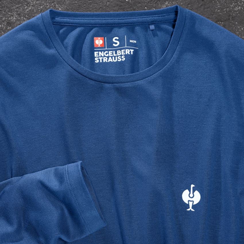 Tričká, pulóvre a košele: Modal-Tričko s dlhým rukávom e.s.concrete + alkalická modrá 2