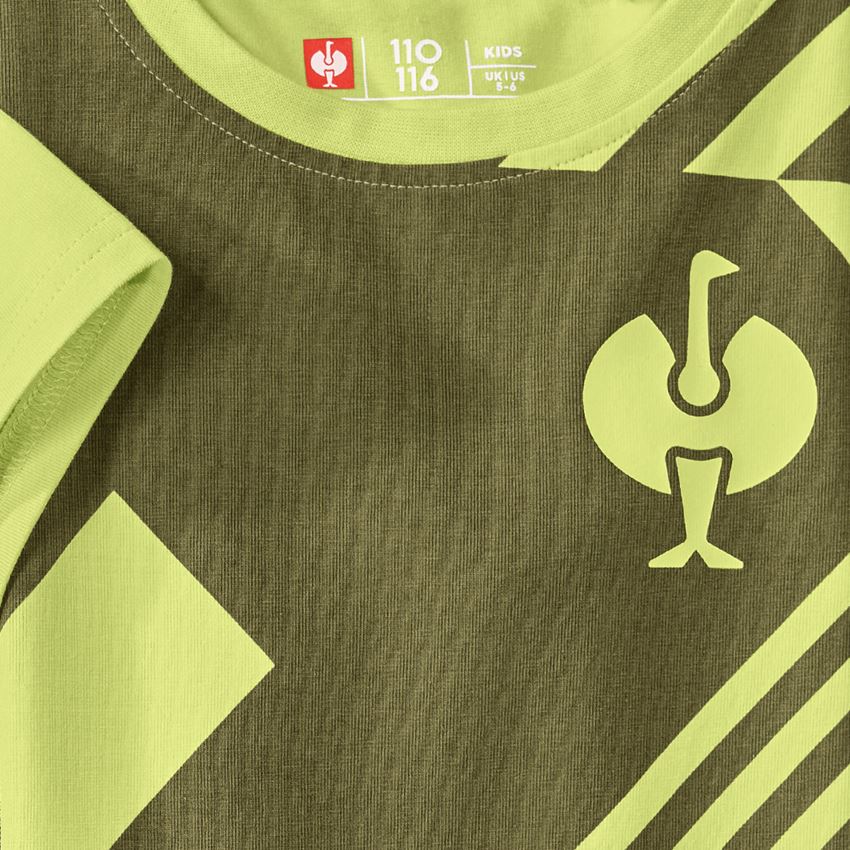 Tričká, pulóvre a košele: Tričko e.s.trail graphic, detské + borievkovo zelená/limetkovo zelená 2