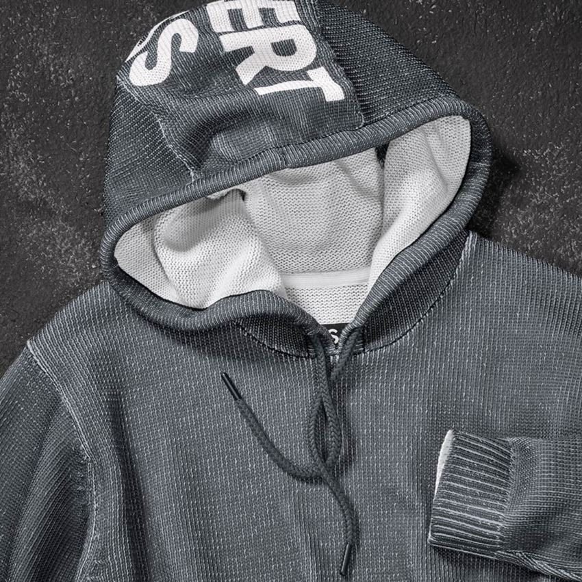 Tričká, pulóvre a košele: Úpletová mikina s kapucňou e.s.iconic + karbónová sivá 2