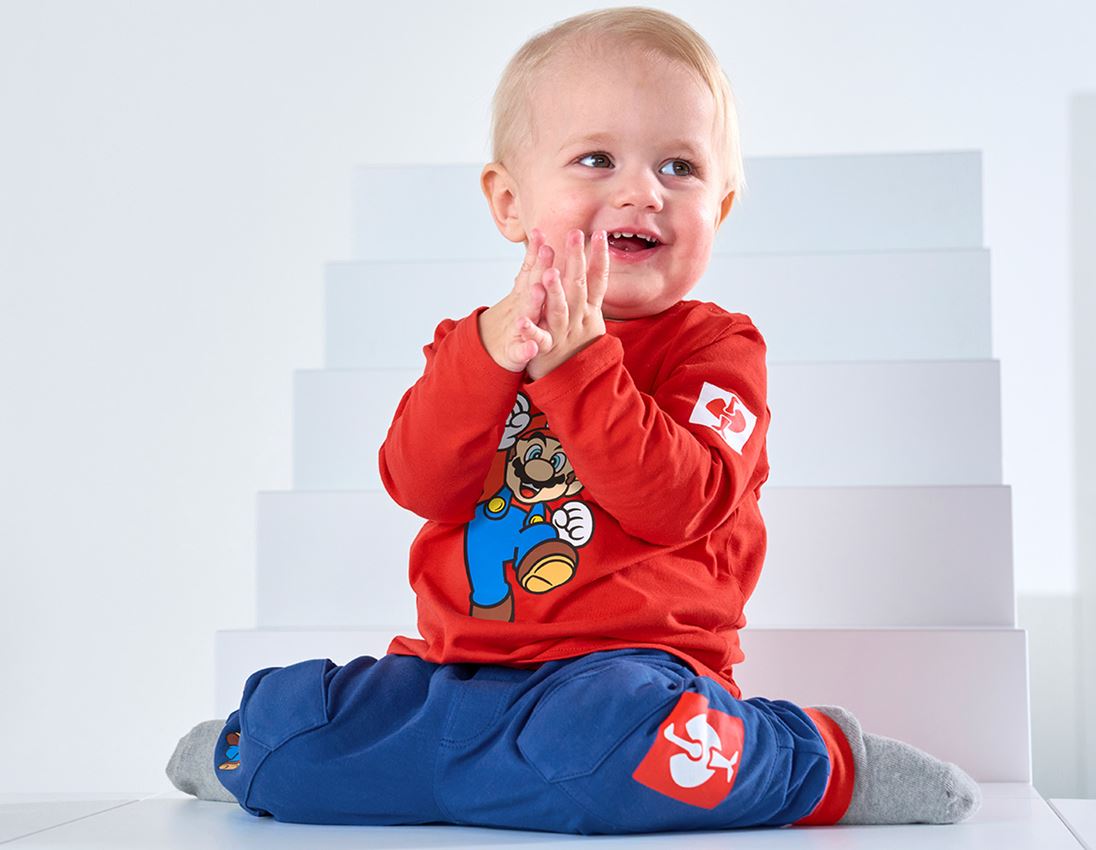 Doplnky: Super Mario detská pyžamová súprava + alkalická modrá/červená strauss
