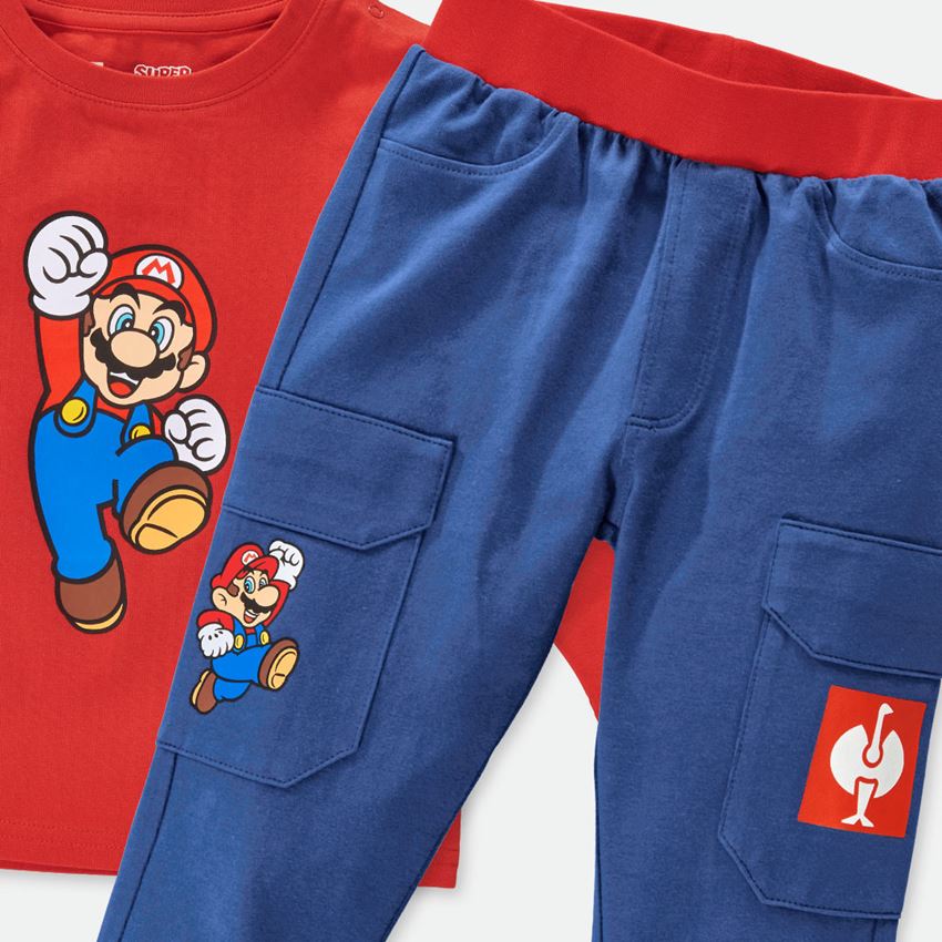Doplnky: Super Mario detská pyžamová súprava + alkalická modrá/červená strauss 2