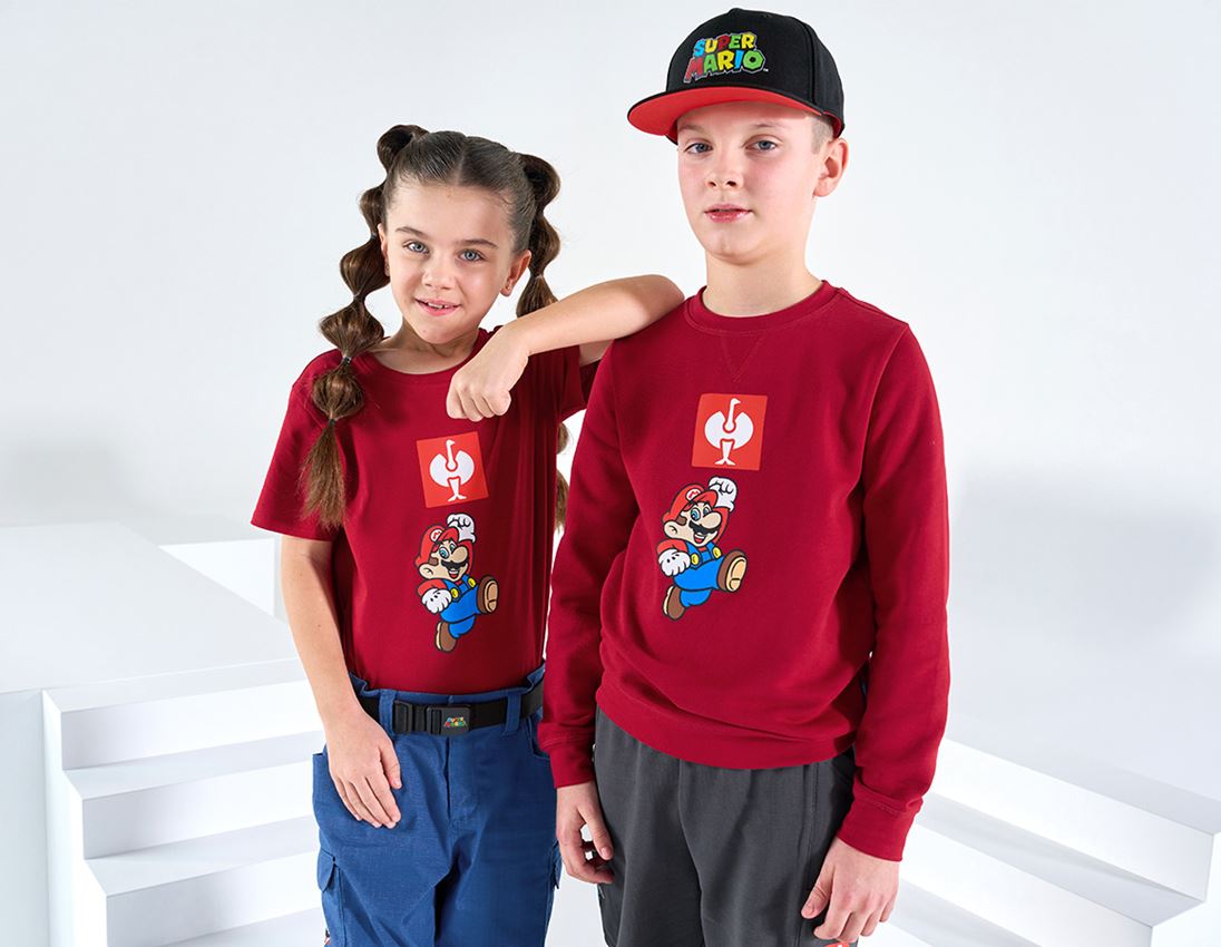 Tričká, pulóvre a košele: Super Mario mikina, detská + ohnivá červená 1