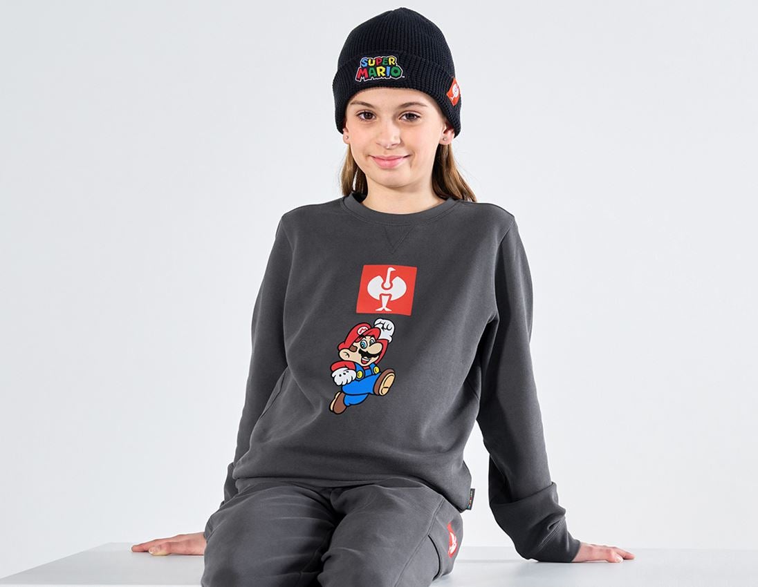 Tričká, pulóvre a košele: Super Mario mikina, detská + antracitová