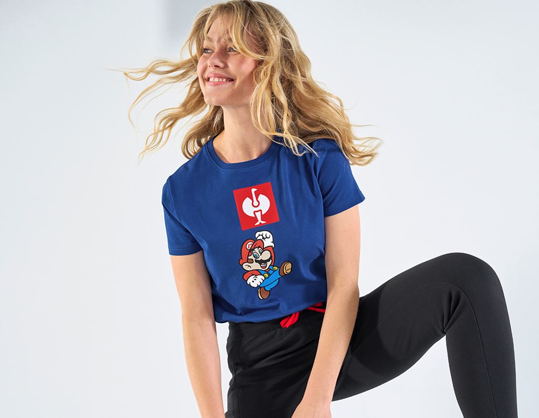 Tričká, pulóvre a košele: Super Mario Tričko, dámske + alkalická modrá