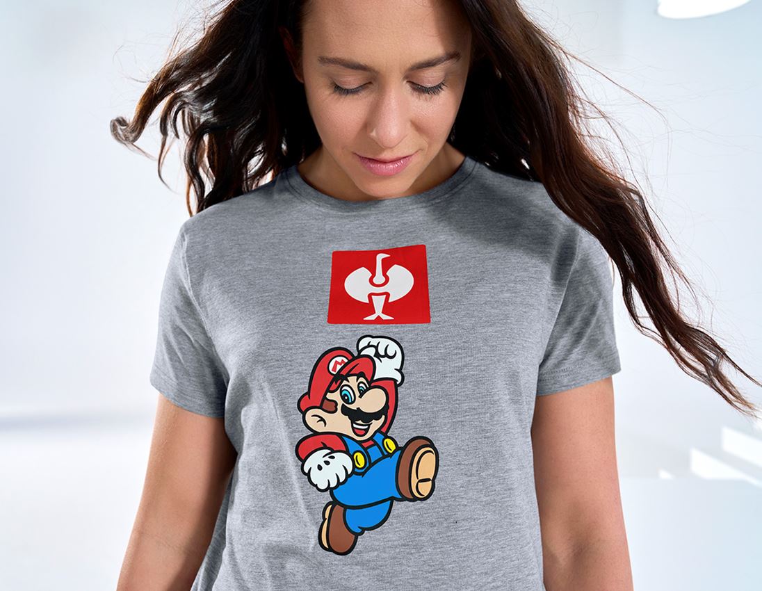 Tričká, pulóvre a košele: Super Mario Tričko, dámske + sivá melírovaná 1