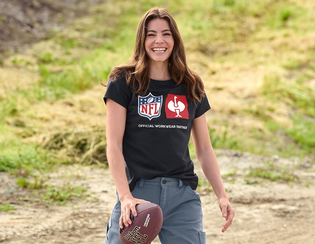 Spolupráce: NFL T-Shirt cotton, ladies + čierna 1