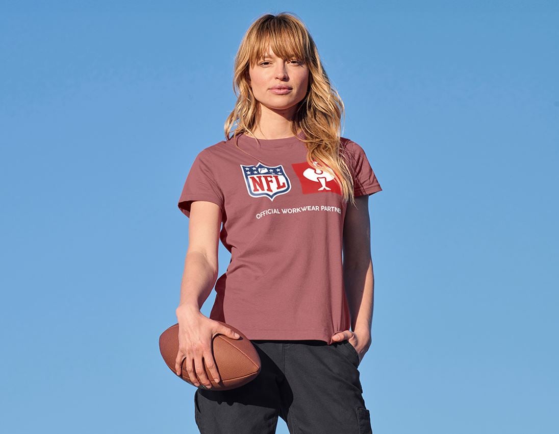 Spolupráce: NFL T-Shirt cotton, ladies + oxidová červená