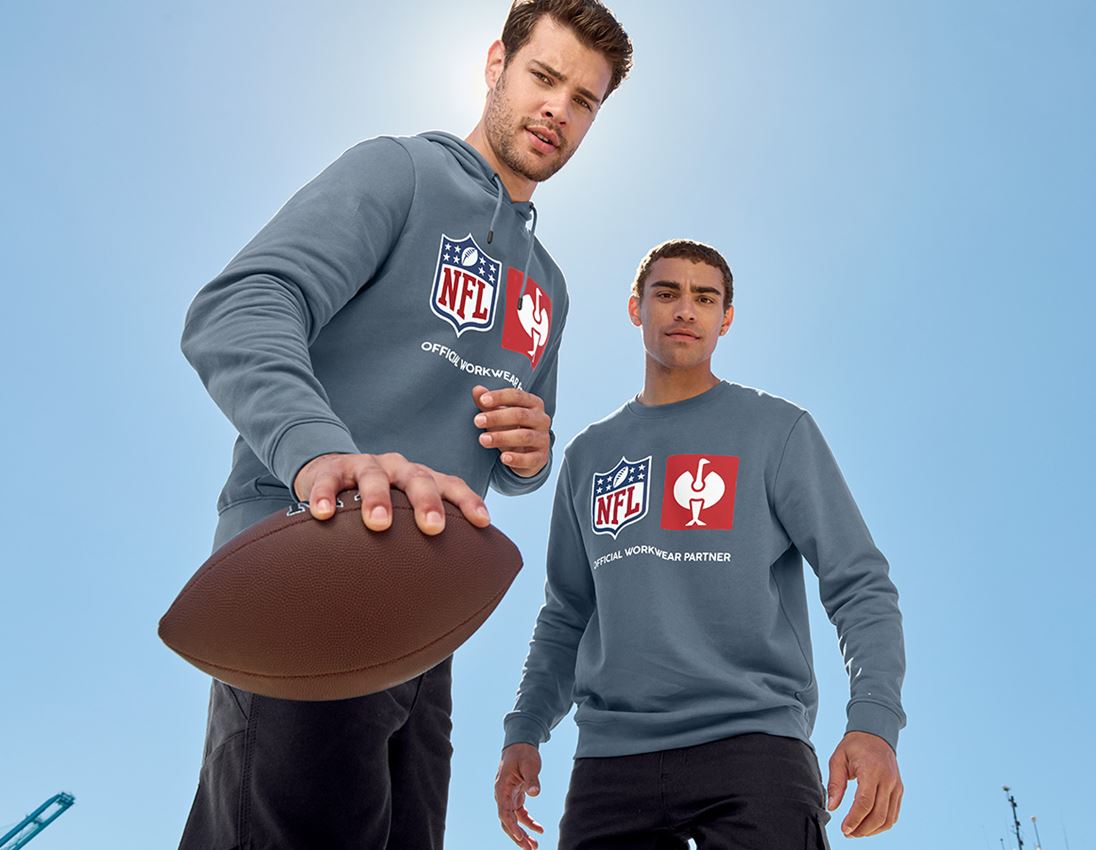 Odevy: NFL Sweatshirt cotton + oxidová modrá 2