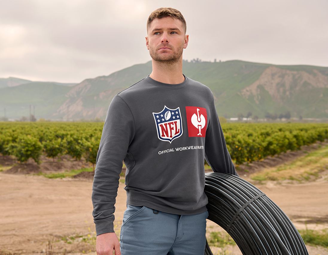 Spolupráce: NFL Sweatshirt cotton + karbónová sivá 1