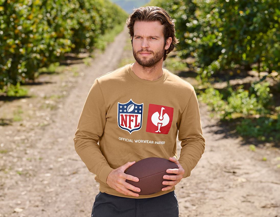 Odevy: NFL Sweatshirt cotton + mandľovo hnedá 1