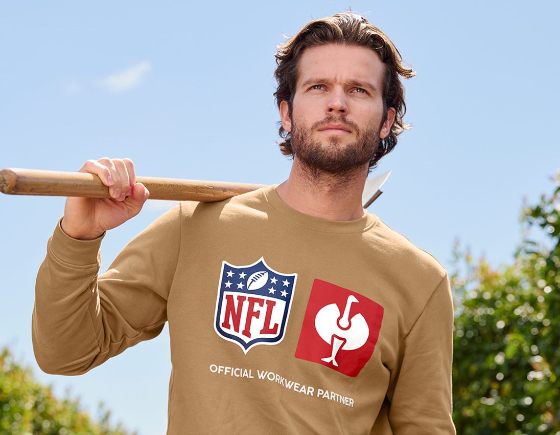 Tričká, pulóvre a košele: NFL Sweatshirt cotton + mandľovo hnedá 2