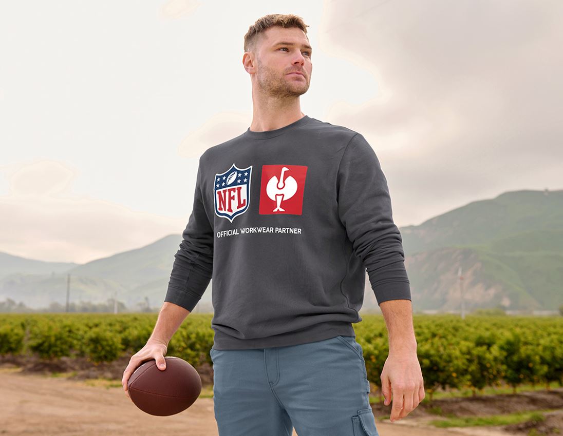 Odevy: NFL Sweatshirt cotton + karbónová sivá