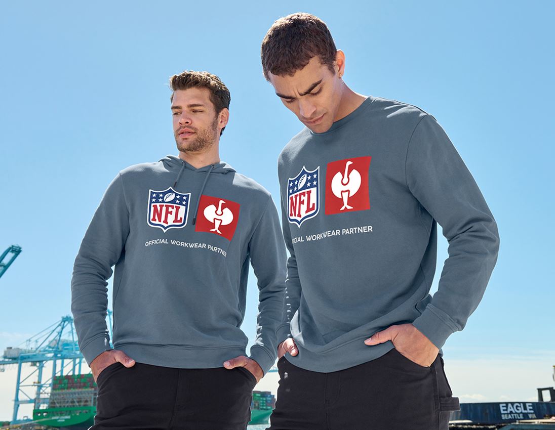 Odevy: NFL Sweatshirt cotton + oxidová modrá