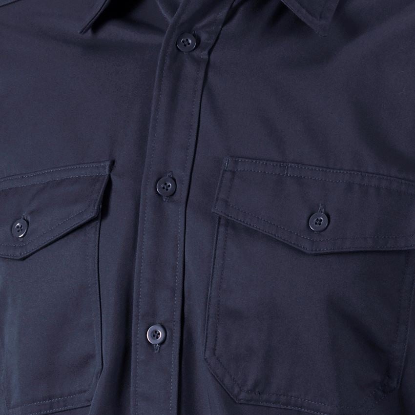 Tričká, pulóvre a košele: Pracovná košeľa e.s.classic, dlhý rukáv + tmavomodrá 2