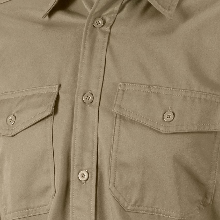 Tričká, pulóvre a košele: Pracovná košeľa e.s.classic, dlhý rukáv + kaki 2