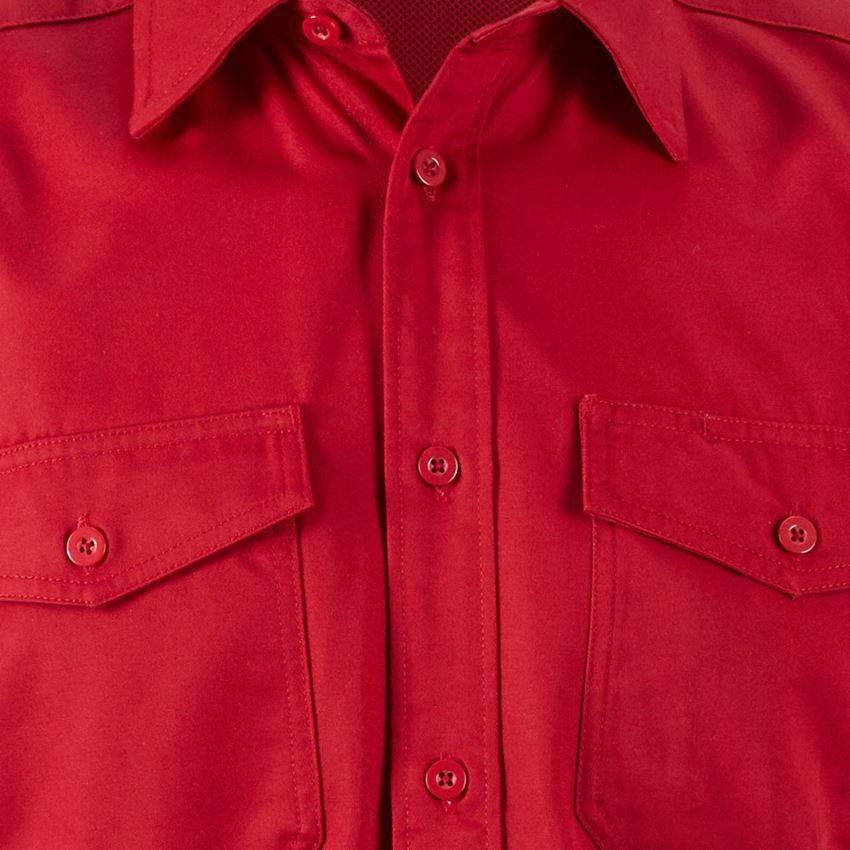 Tričká, pulóvre a košele: Pracovná košeľa e.s.classic, krátky rukáv + červená 2