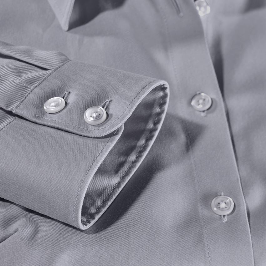 Tričká, pulóvre a košele: Obchodná blúza e.s. cotton stretch,dámsky reg. fit + hmlová sivá 2
