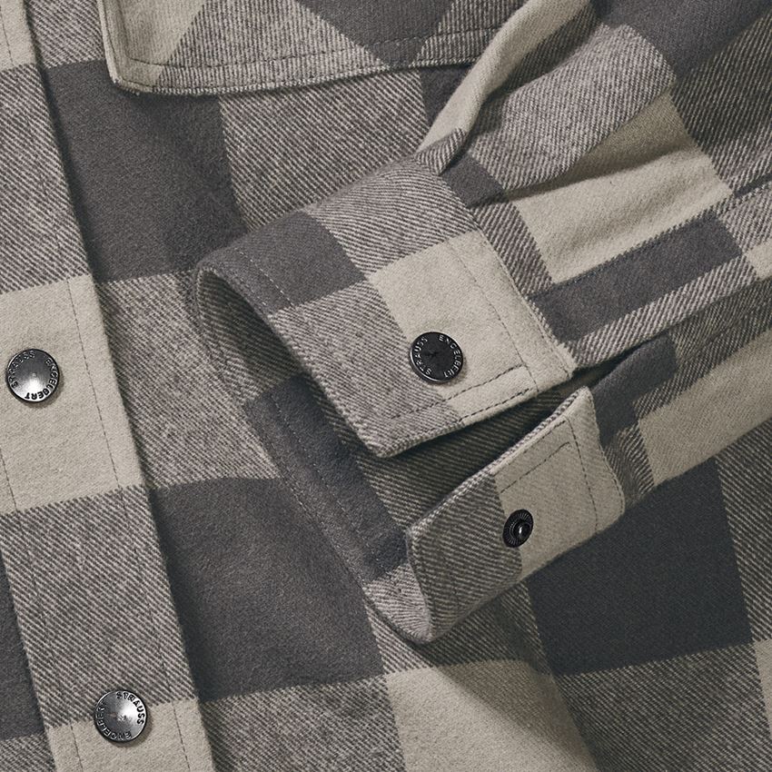 Tričká, pulóvre a košele: Károvaná košeľa e.s.iconic + delfínovo sivá/karbónová sivá 2