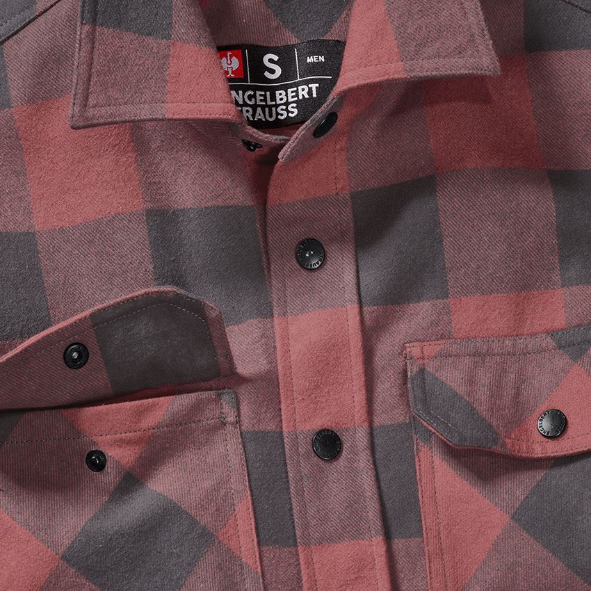 Tričká, pulóvre a košele: Károvaná košeľa e.s.iconic + oxidová červená/karbónová sivá 2
