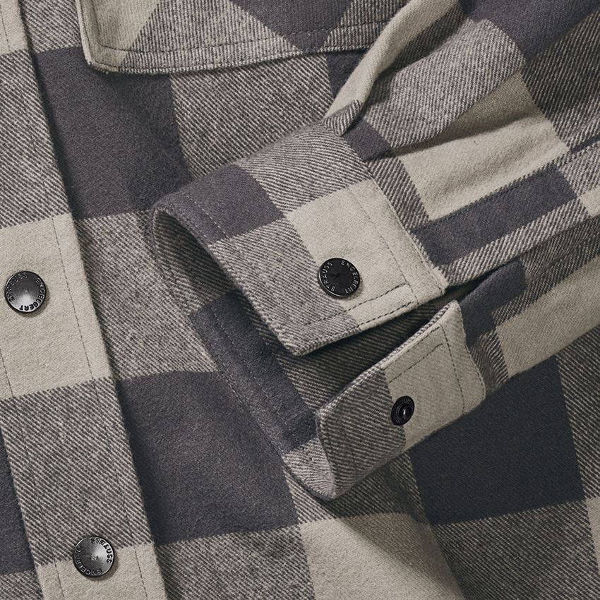 Tričká, pulóvre a košele: Károvaná košeľa Allseason e.s.iconic + delfínovo sivá/karbónová sivá 2